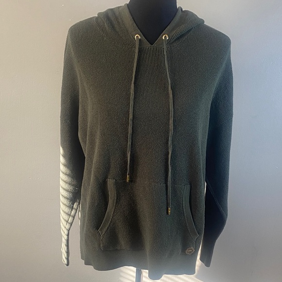 Michael Kors Olive Green Hooded Sweater Sz XL - Picture 1 of 8